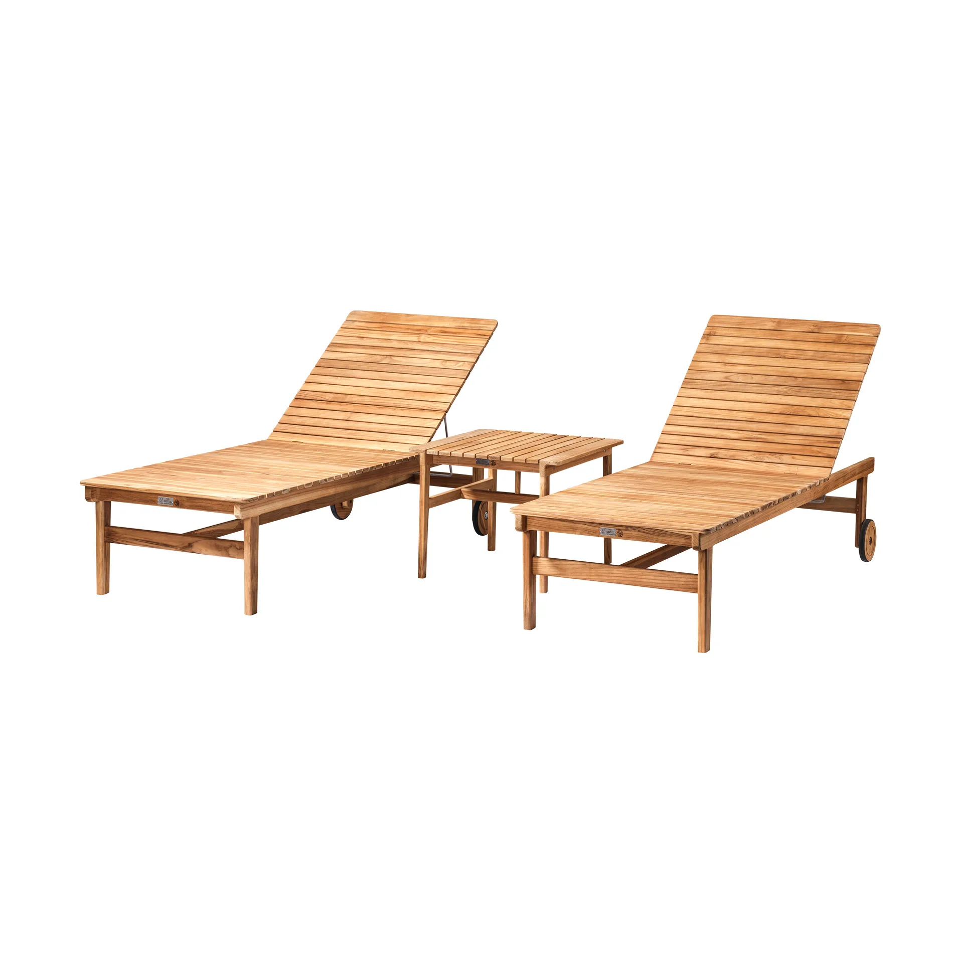 M19 Sammen loungebord 61,5x47,7 cm, Teak-natur oiled FDB Møbler