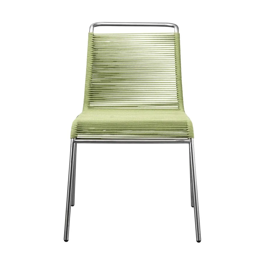 M20 Teglgård Cord Chair stol, Green mixed-stainless steel FDB Møbler