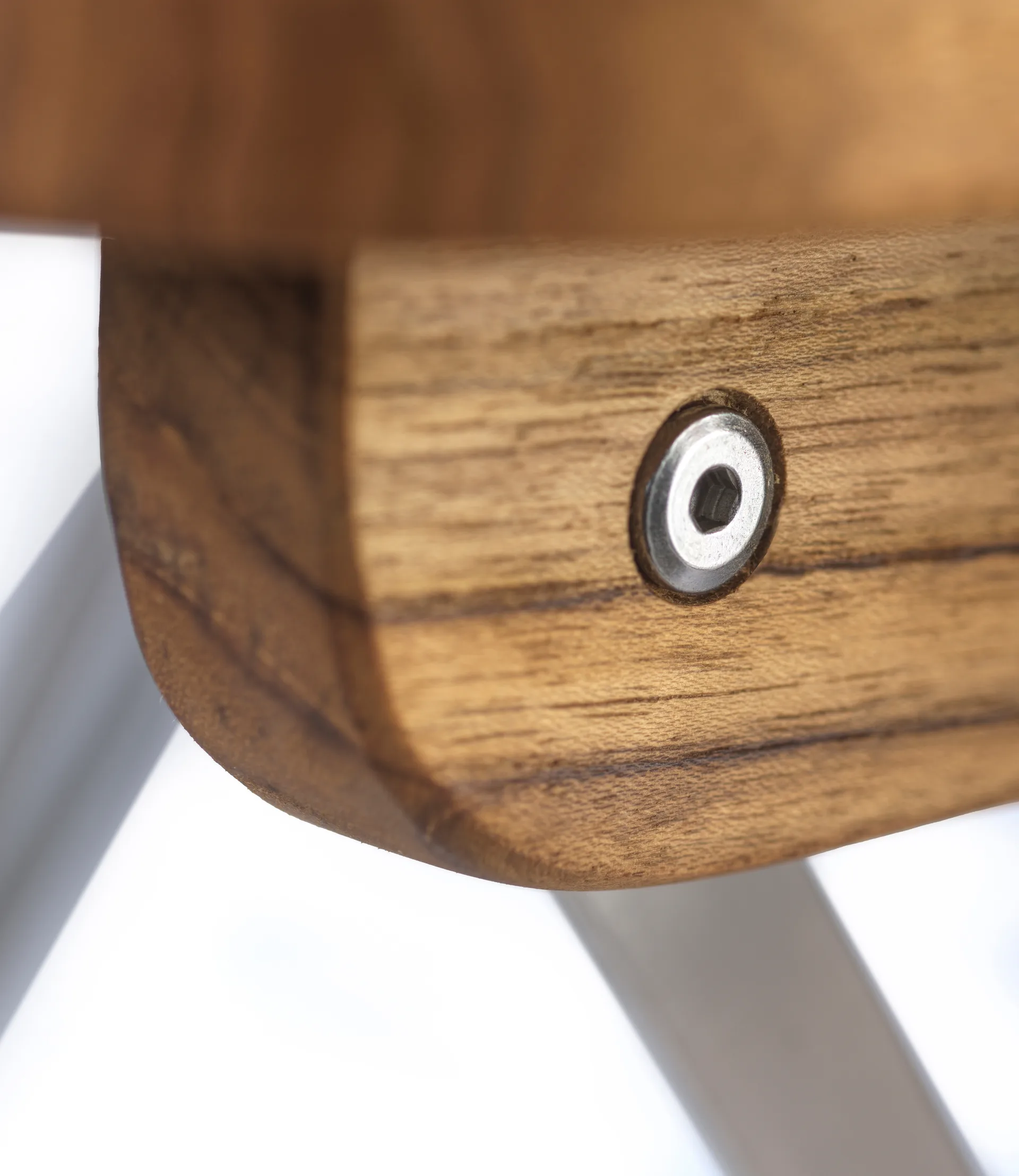 M23 Lilleø balkongstol, Teak-rustfritt stål FDB Møbler