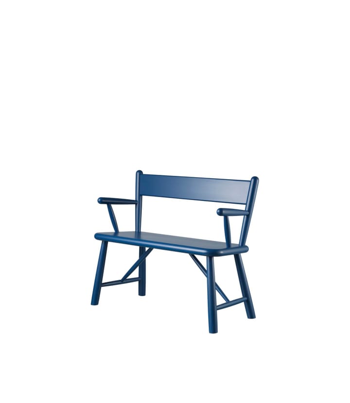 P11 barnebenk, Beech blue panted FDB Møbler