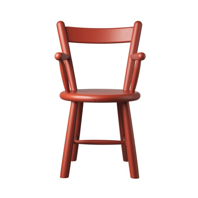 FDB Møbler P9 barnestol Beech red painted