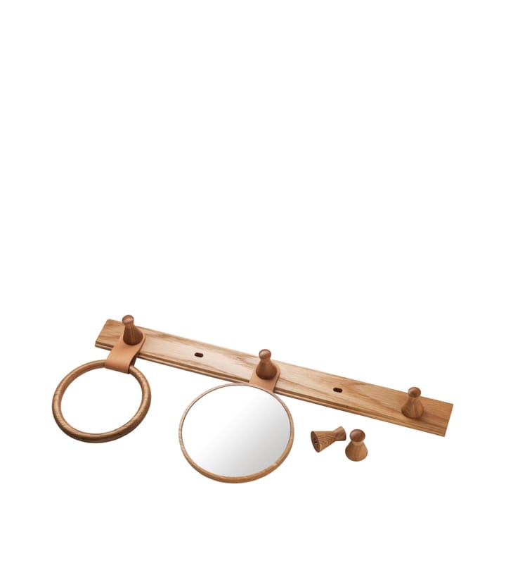 Q3 Allé knagglist 5 knagger, Oak nature lacquered FDB Møbler