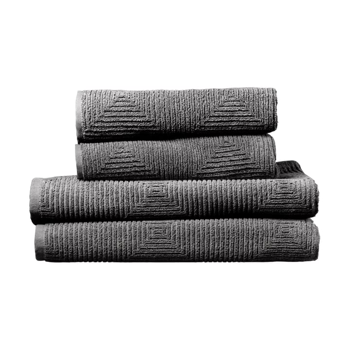 R33 Kirkeby håndklesett 4 deler - Granite gray - FDB Møbler
