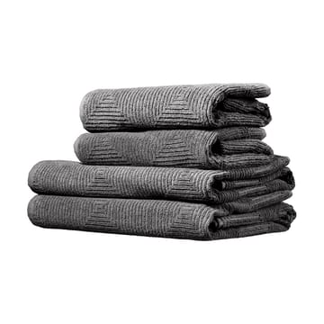 R33 Kirkeby håndklesett 4 deler - Granite gray - FDB Møbler