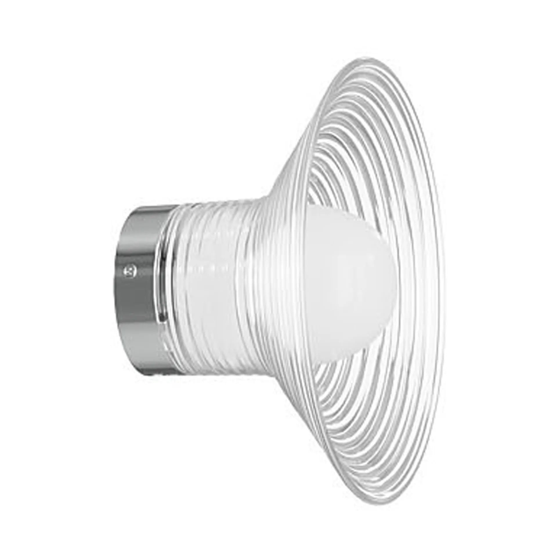U12 Sletterhage vegglampe, Aluminium–opalglass, fast installasjon FDB Møbler