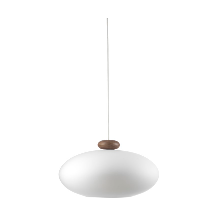 FDB Mbler U3 Hiti pendel Opal glass-walnut nature lacquered