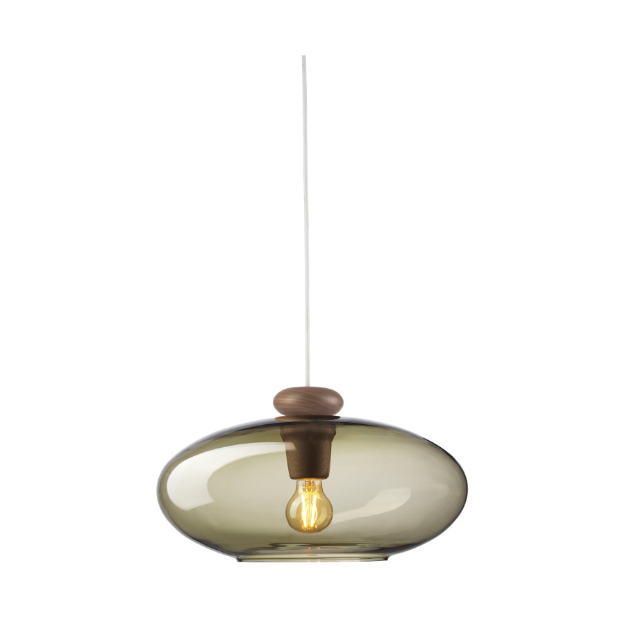 Bilde av FDB Møbler U3 Hiti pendel Smokey grey-walnut nature lacquered