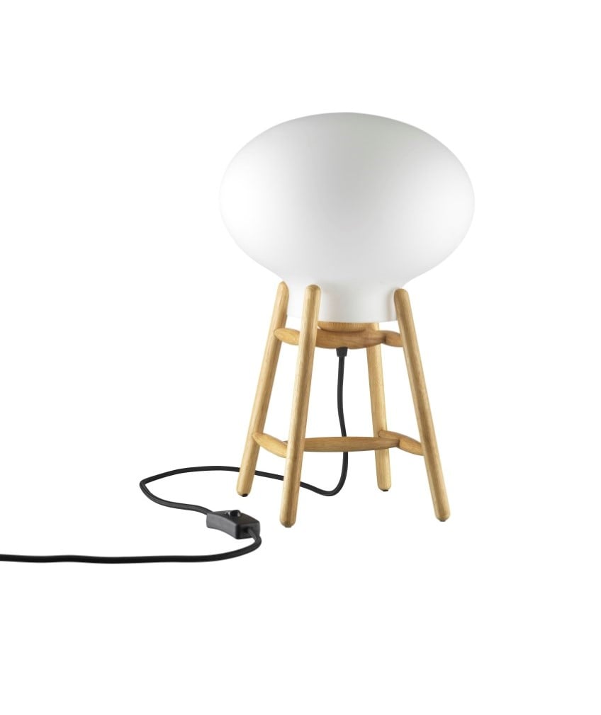 FDB Mbler U4 Hiti bordlampe Opal-oak nature lacquered