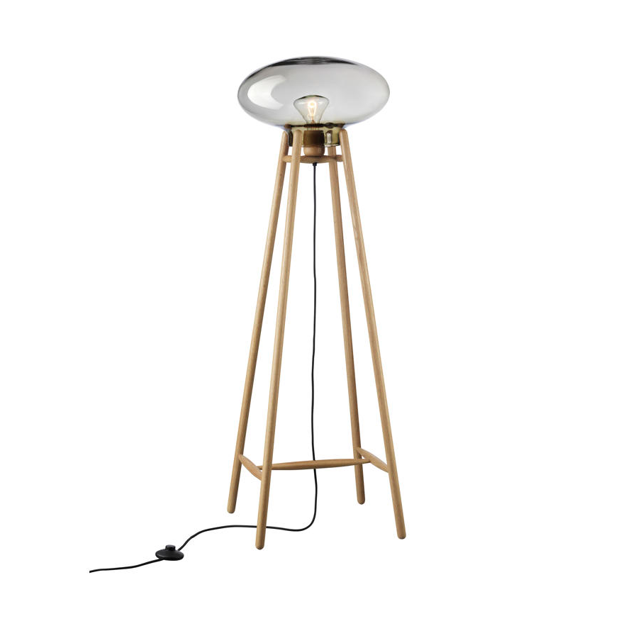 Bilde av FDB Møbler U5 Hiti gulvlampe Smokey grey-oak nature lacquered