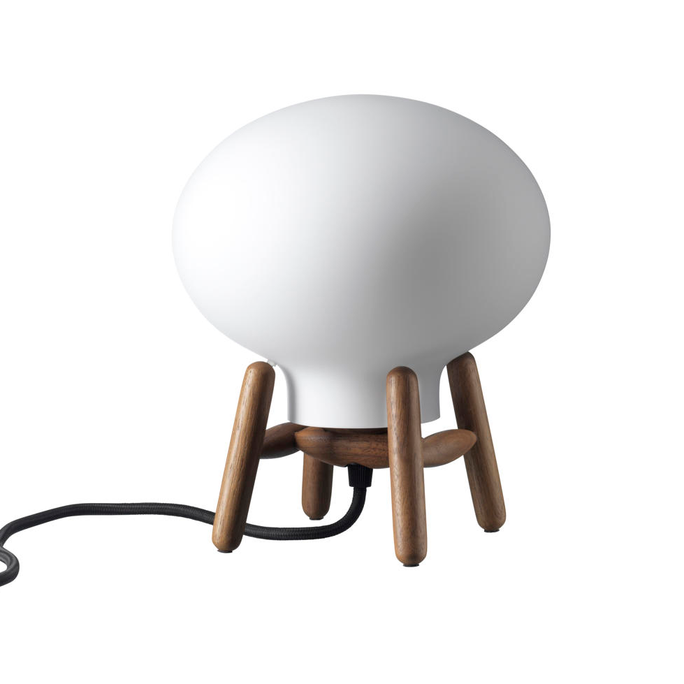 Bilde av FDB Møbler U6 Hiti Mini bordlampe Opal glass-walnut nature lacquered