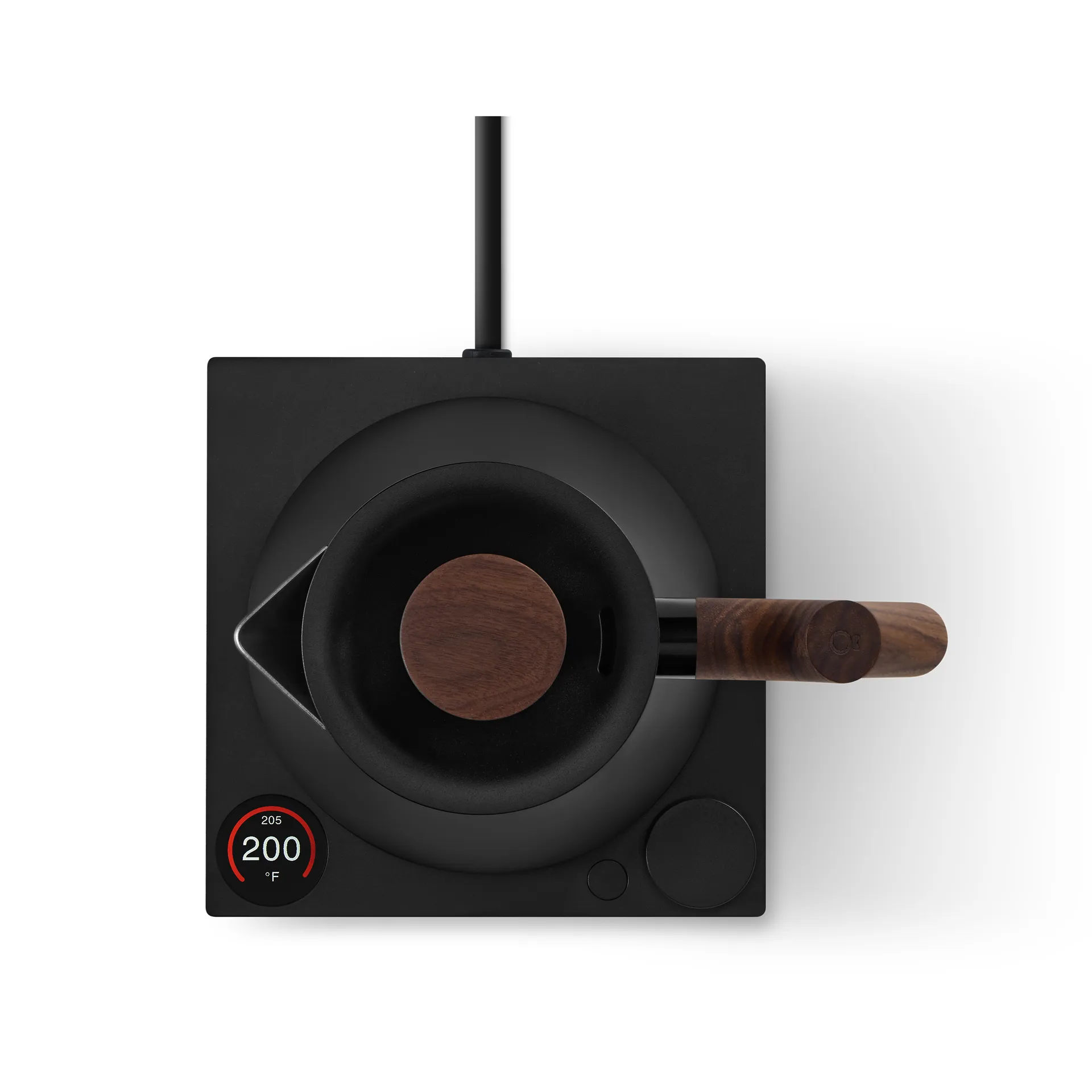 Corvo EKG Pro elektrisk vannkoker 0.9 L, Matte black-walnut Fellow