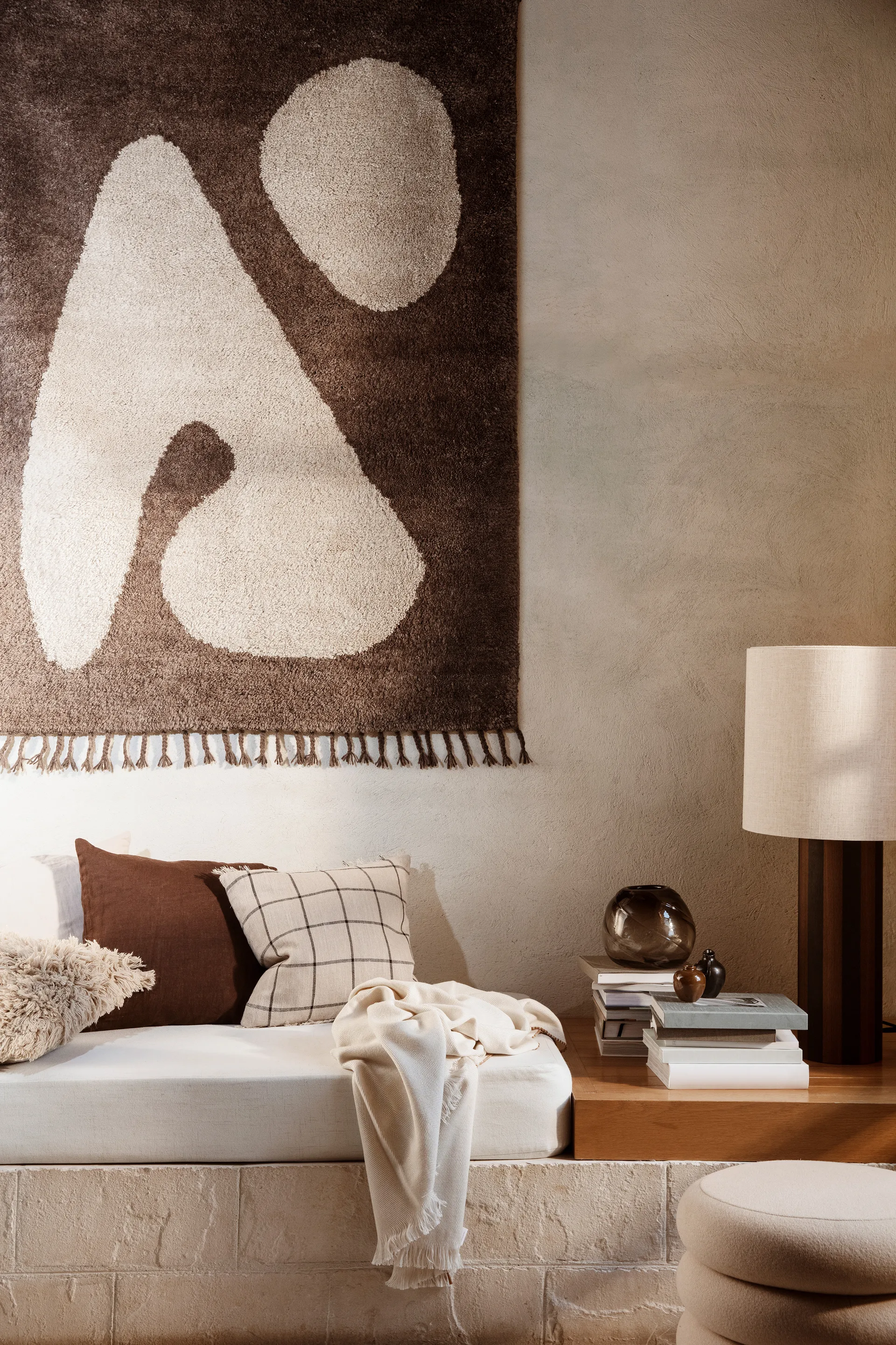 Abstract teppe brown-offwhite, 120 x 180 cm  Ferm Living