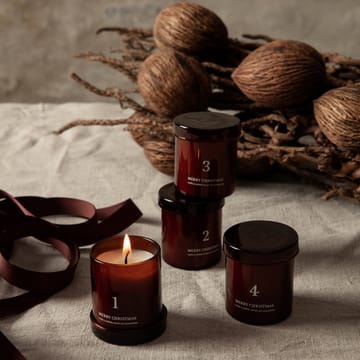 Adventslys med duft 4-stk. - Rødbrun - Ferm Living