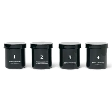 Adventslys med duft 4-stk. - Svart - Ferm Living