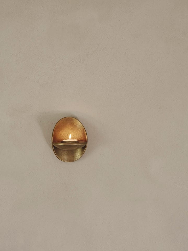 Agapé telysholder vegg, Brass finish Ferm Living