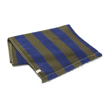 Alee badelaken 100 x 150 cm - Olive-Bright Blue - Ferm Living