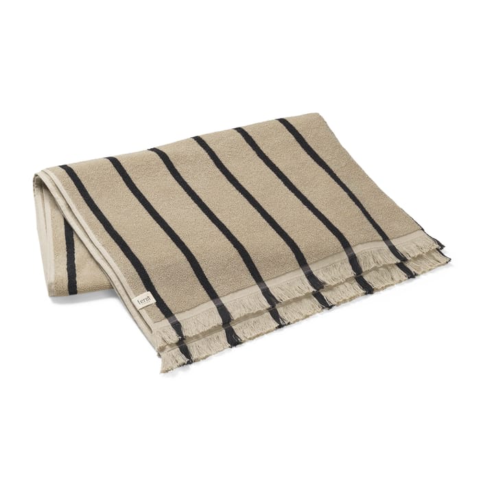 Alee badelaken 100 x 150 cm, Sand-Black Ferm Living