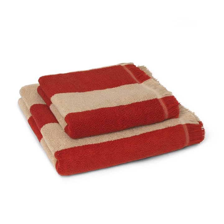Alee håndkle 50 x 100 cm, Light camel-red Ferm Living