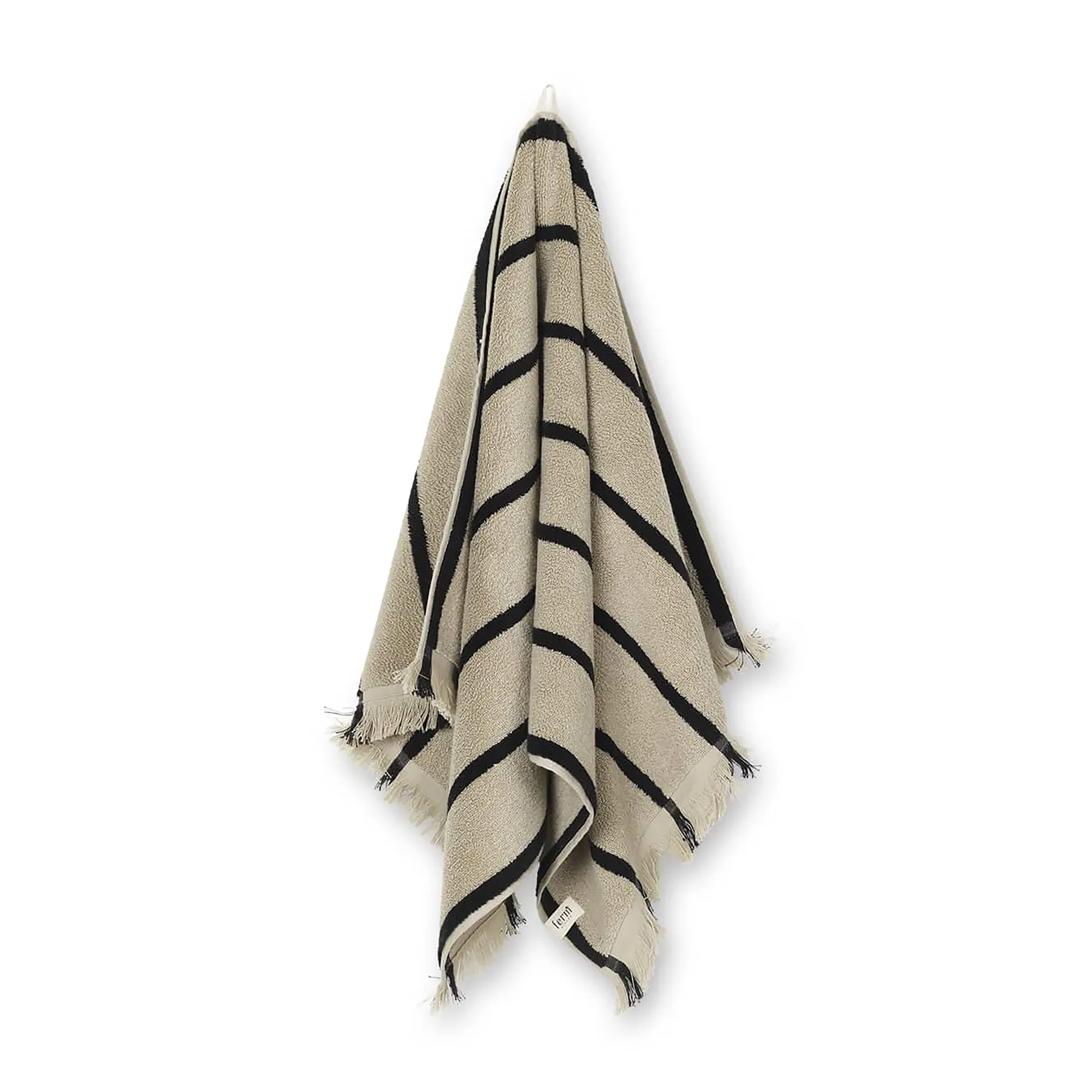 Alee håndkle 50 x 100 cm, Sand-black Ferm Living