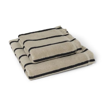 Alee håndkle 50 x 100 cm - Sand-black - Ferm Living