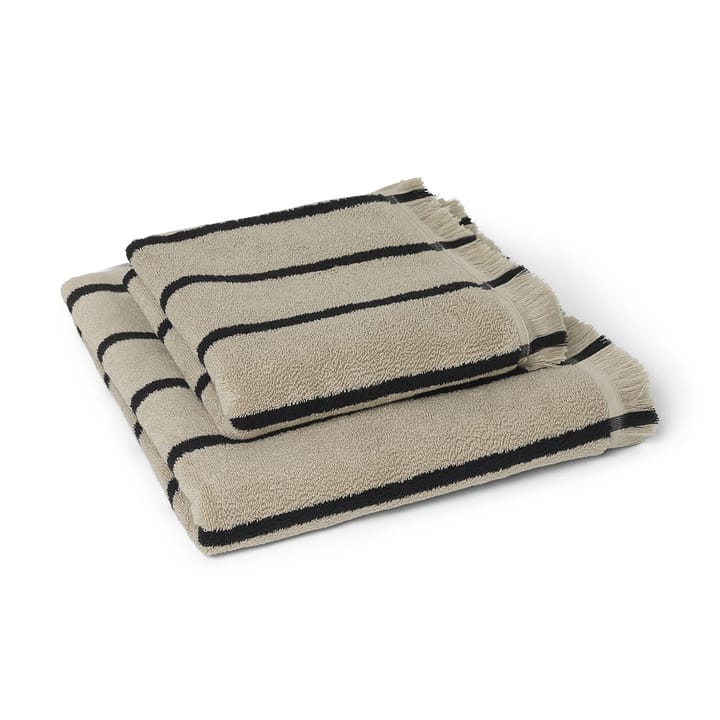 Alee håndkle 50 x 100 cm, Sand-black Ferm Living