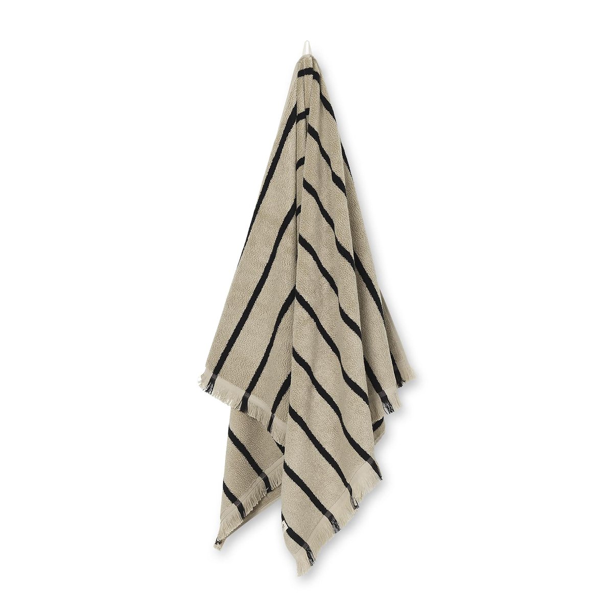 Bilde av Ferm Living Alee håndkle 70 x 140 cm Sand-black