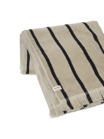 Alee håndkle 70 x 140 cm - Sand-black - Ferm Living
