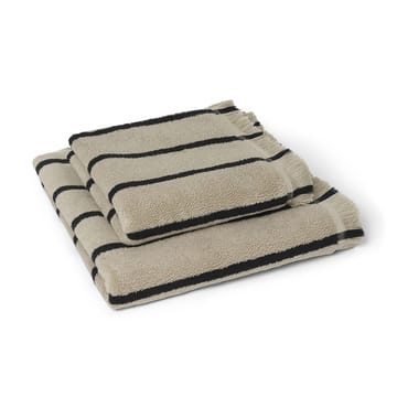 Alee håndkle 70 x 140 cm - Sand-black - Ferm Living