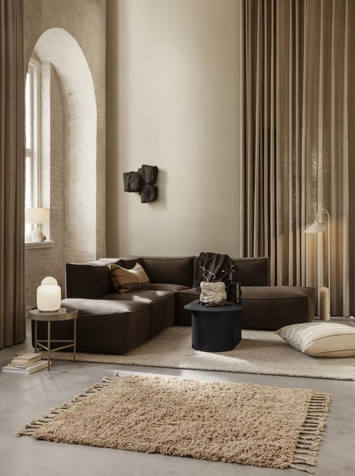 Amass long pile teppe 140 x 140 cm, White Pepper Ferm Living