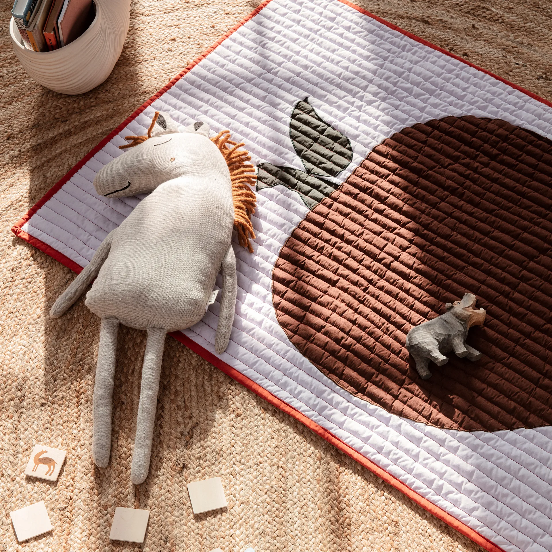 Apple pledd 80x110 cm, Lilla-rød Ferm Living