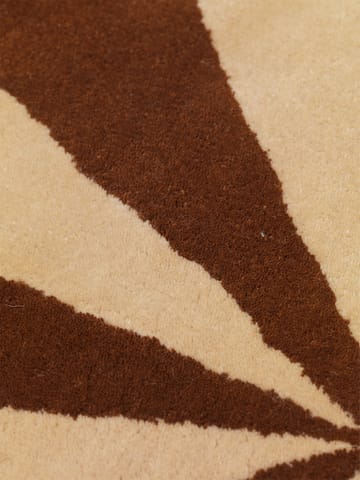 Arch håndtuftet teppe Ø 130 cm - Dark brick-Off-white - Ferm Living