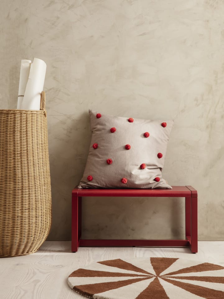 Arch håndtuftet teppe Ø 70 cm, Dark brick-Off-white Ferm Living