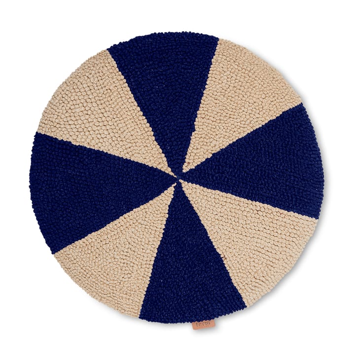 Arch rund pute Ø 40 cm, Bright blue-Off-white Ferm Living