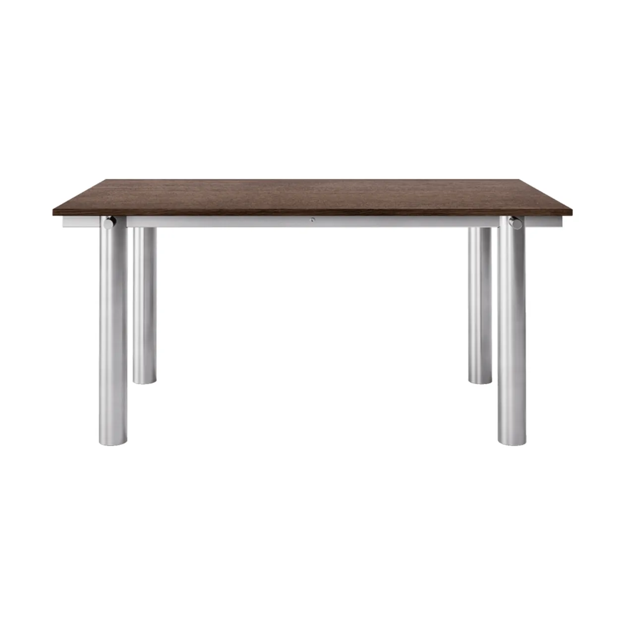 Atura spisebord, Brushed stainless steel-dark stained oak, 90x160 cm Ferm Living