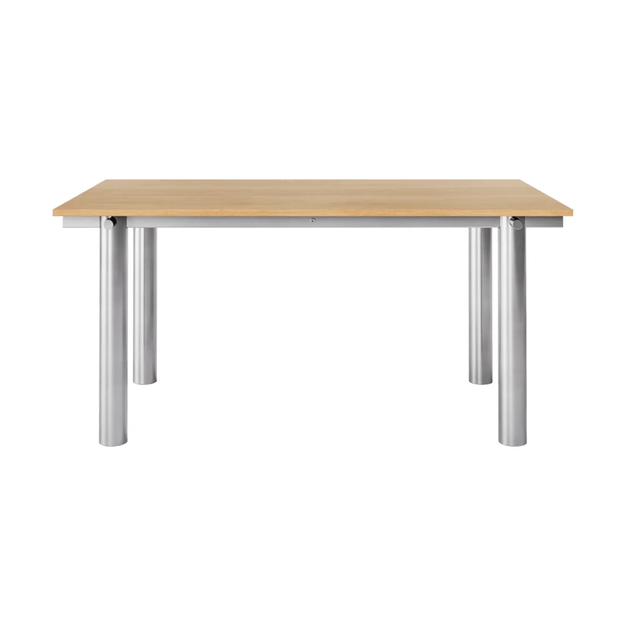 Atura spisebord, Brushed stainless steel-natur eik, 90x160 cm Ferm Living