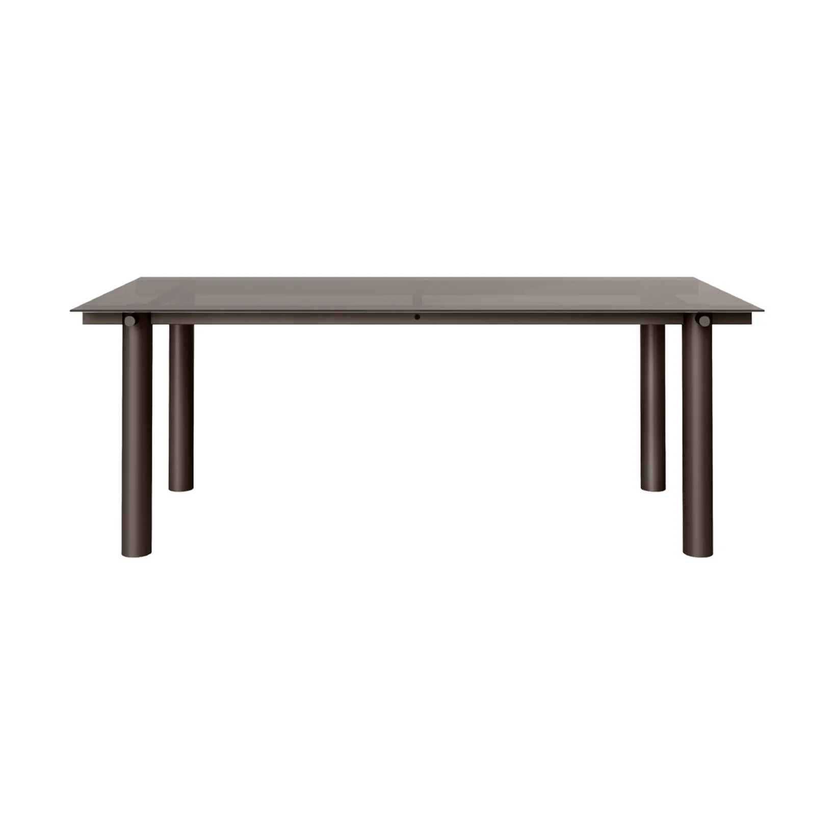 Atura spisebord, Dark chocolate-dark tinted glass, 90x200 cm Ferm Living
