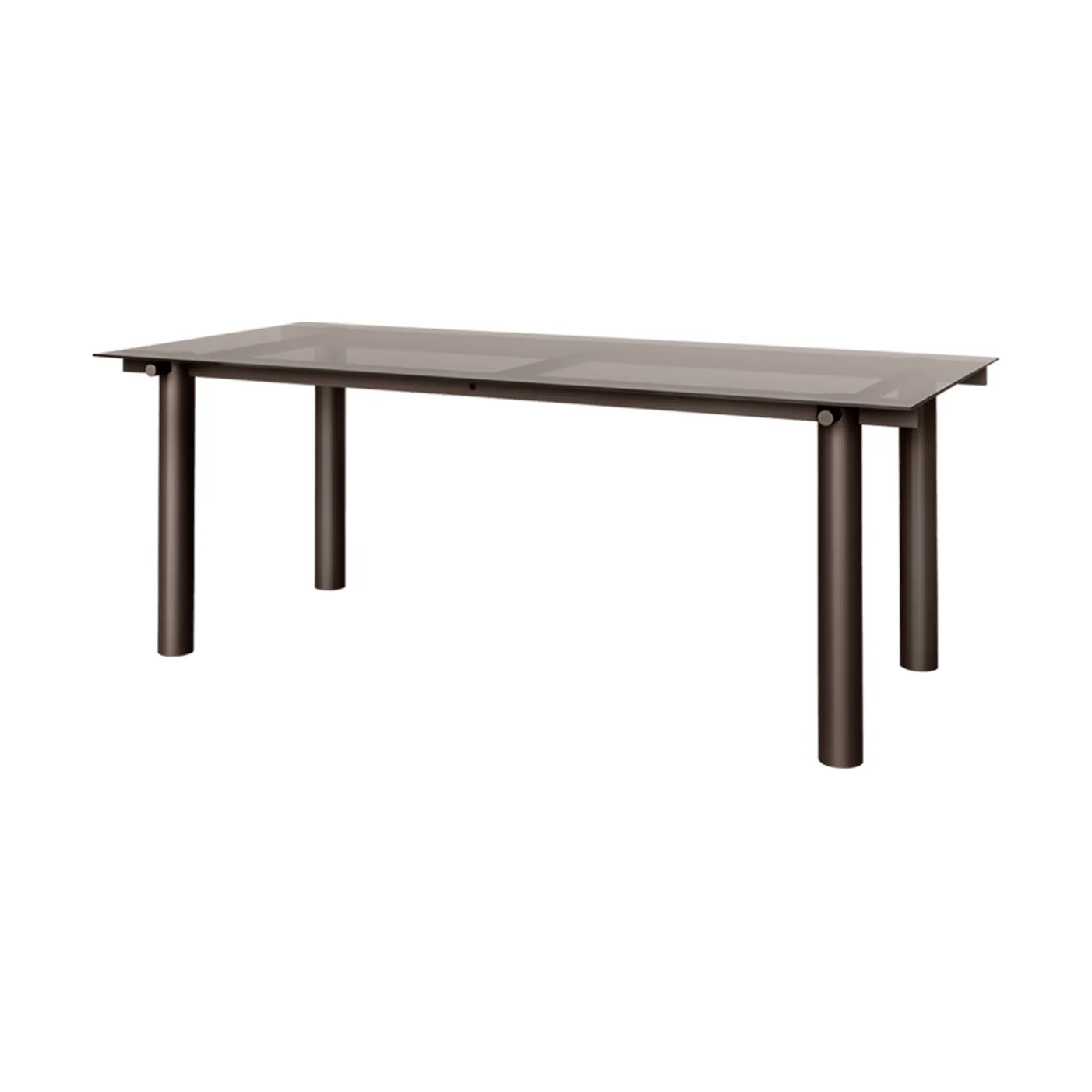 Atura spisebord, Dark chocolate-dark tinted glass, 90x200 cm Ferm Living