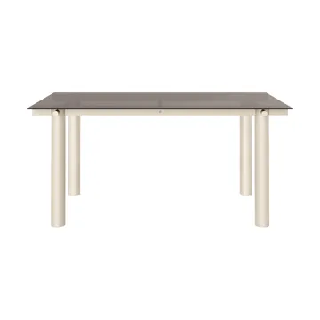 Atura spisebord - Light cashmere-dark tinted glass, 90x160 cm - Ferm Living