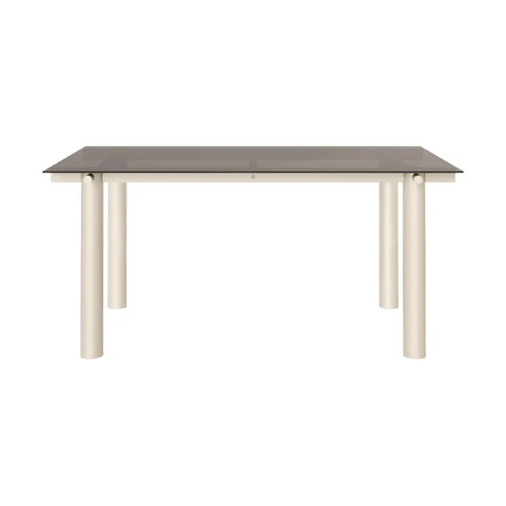 Atura spisebord - Light cashmere-dark tinted glass, 90x160 cm - Ferm Living