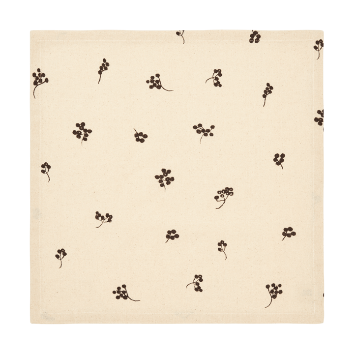 Baies bomullserviett 40x40 cm 4-pakning, Natural-dark chocolate Ferm Living