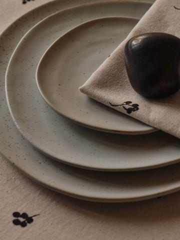 Baies bomullserviett 40x40 cm 4-pakning - Natural-dark chocolate - Ferm Living