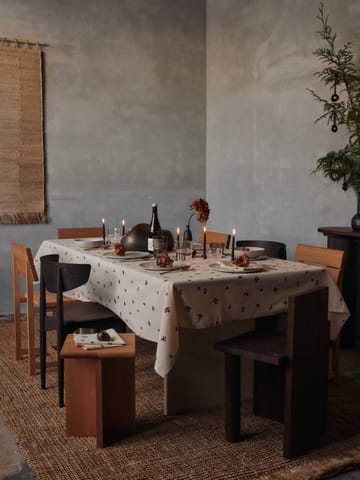 Baies bordduk 150x240 cm - Natural-dark chocolate - Ferm Living