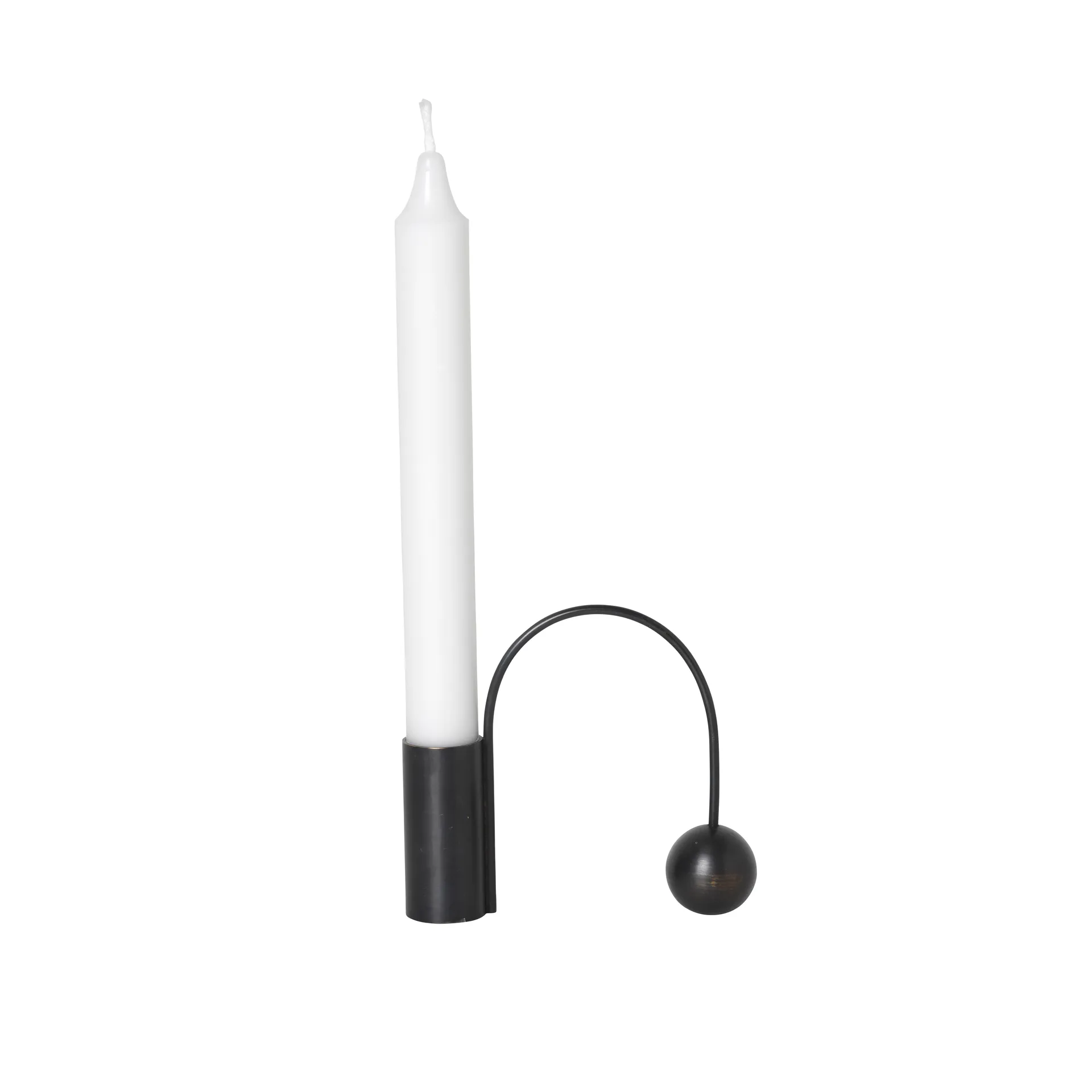 Balance svart lysestake, kubbelys Ferm Living