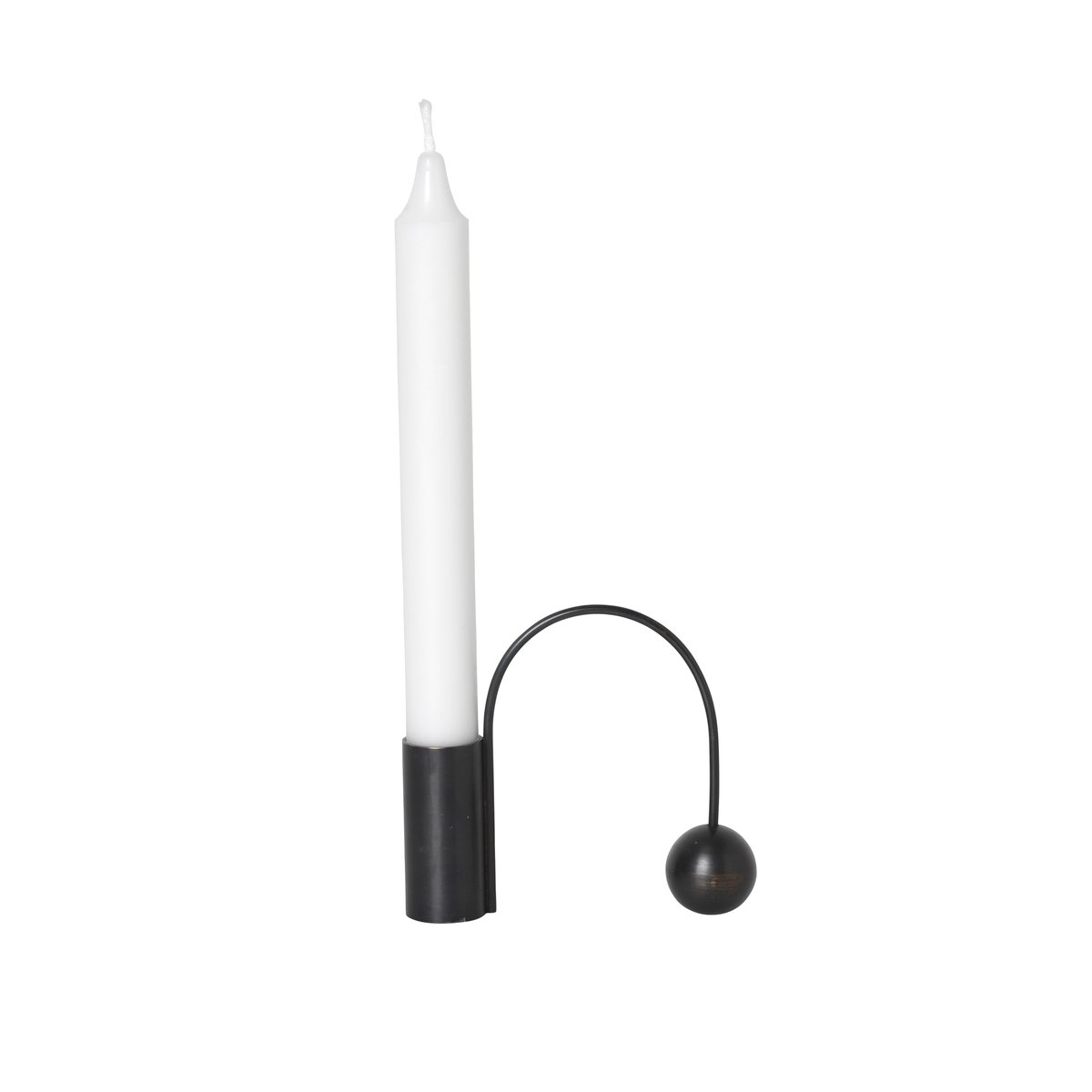 Ferm Living Balance svart lysestake kubbelys | Skandinavisk Design | Lysestaker | Svart