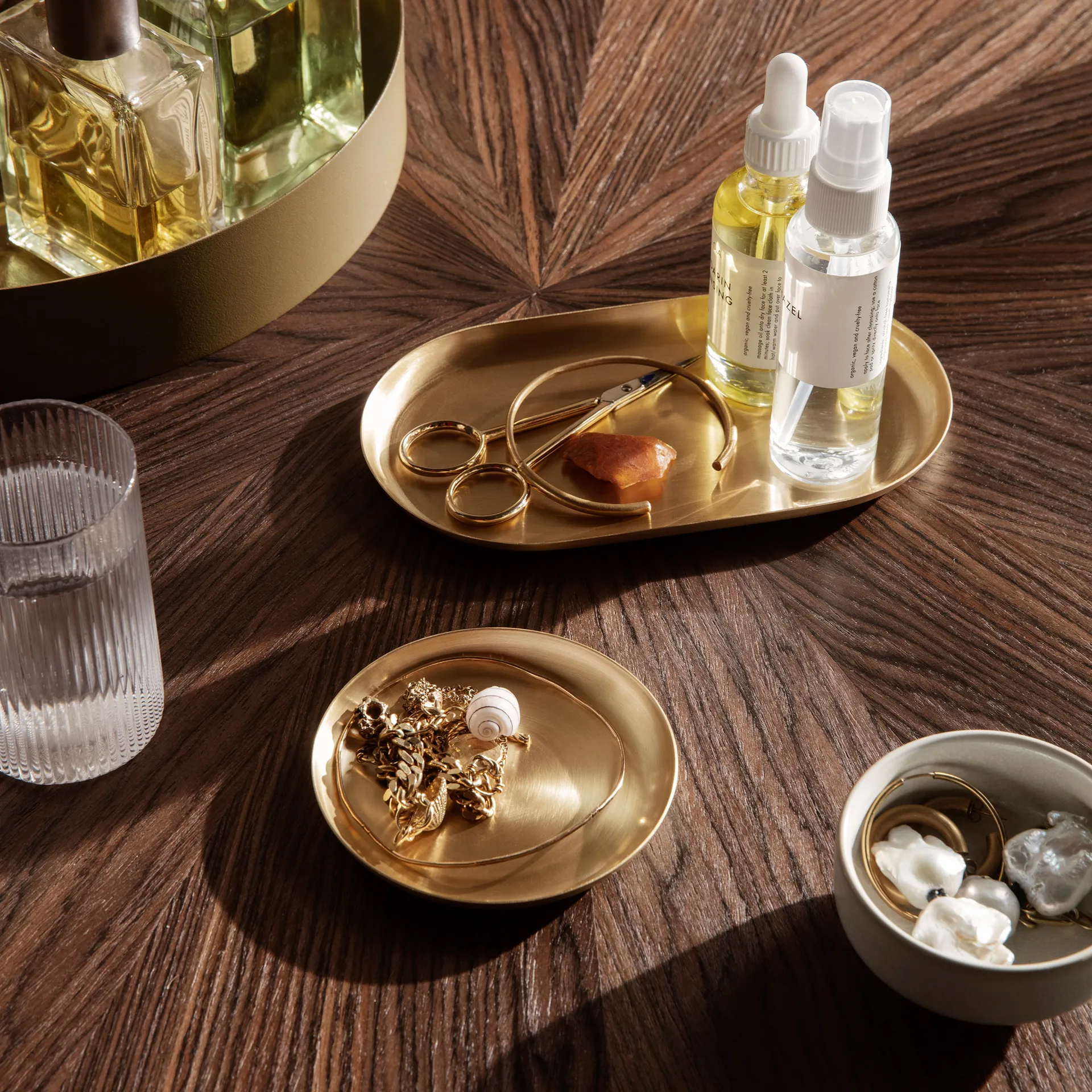 Basho brett Ø9,5 cm, Messing Ferm Living