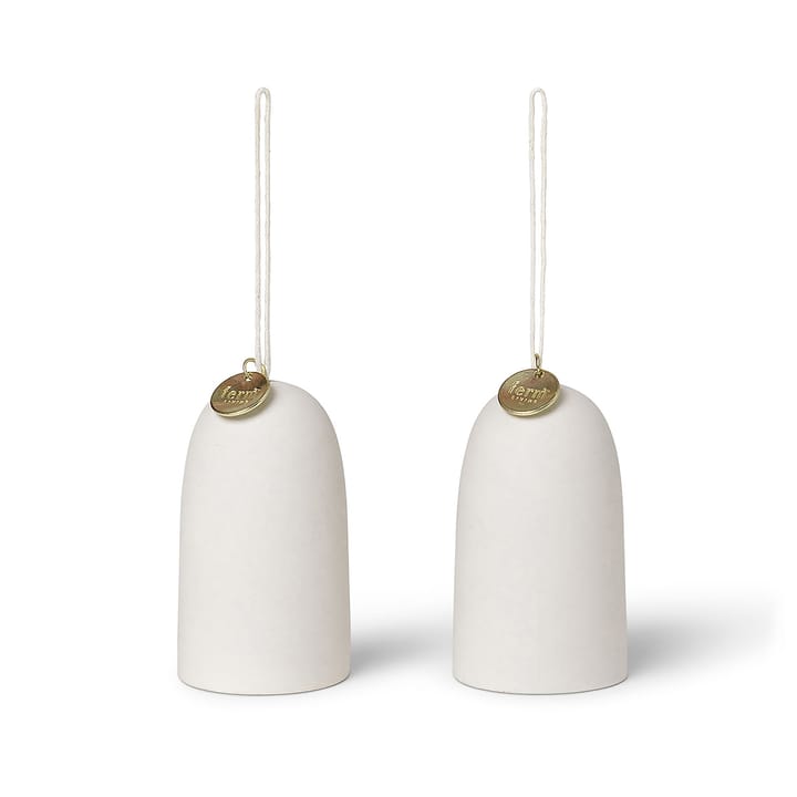 Bell bjelle juletrepynt Ø 4 cm 2-pakning  - Offwhite - Ferm Living