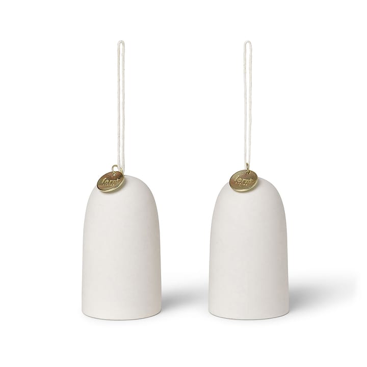 Bell bjelle juletrepynt Ø 4 cm 2-pakning  - Offwhite - ferm LIVING