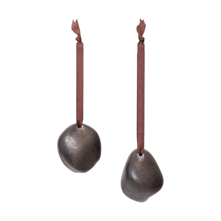 Bellure julepynt 7 cm 2 deler - Rustikk bronse - Ferm Living