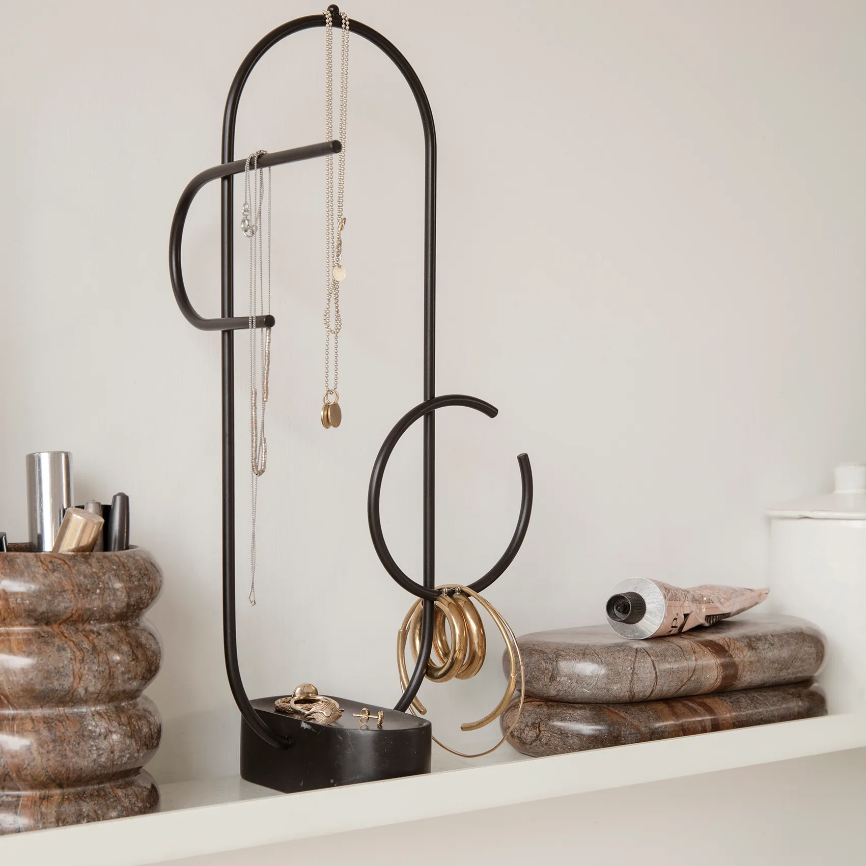 Bendum tannbørstekopp, Brun marmor Ferm Living