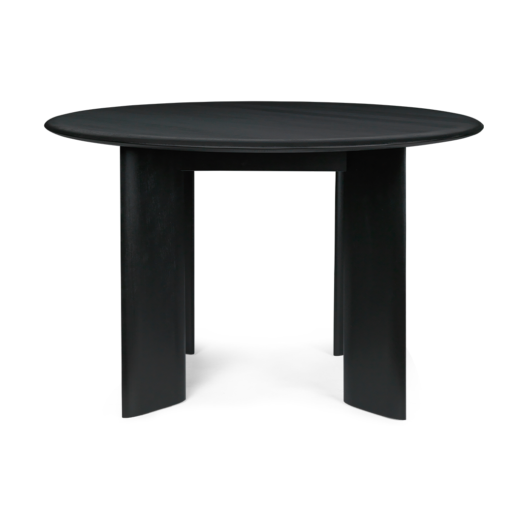 Ferm Living Bevel spisebord rundt Black Oiled Beech, 117 cm